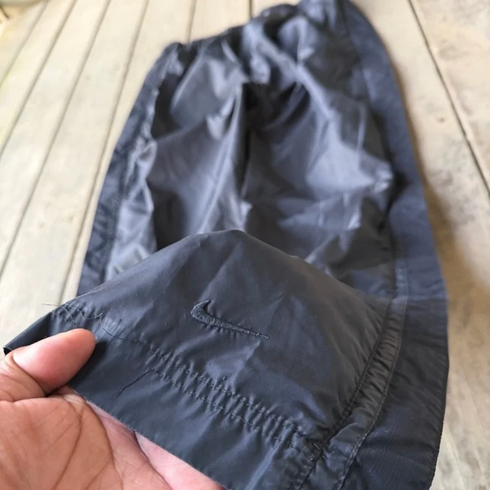 Vintage Nike Black Nylon Track Pants Zipper Sides